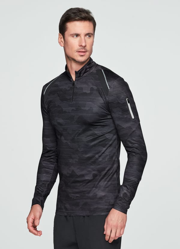 Prime Camo Compression 1/4 Zip Base Layer Tee - null