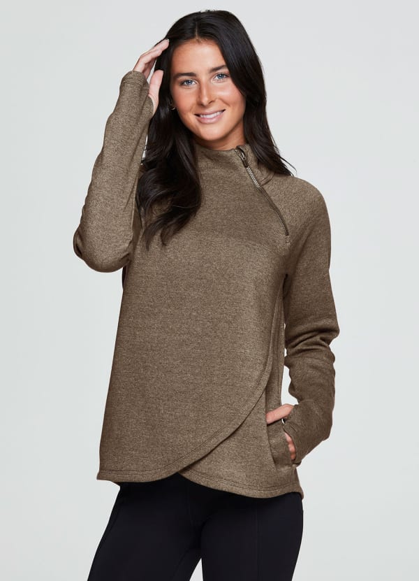 Prime Ready To Roll Fleece Zip Mock Neck Pullover - null