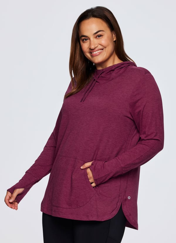 Plus Studio Breathe Super Soft Hoodie Tunic - null
