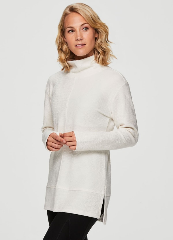 Studio Jacquard Mock Neck Pullover - null