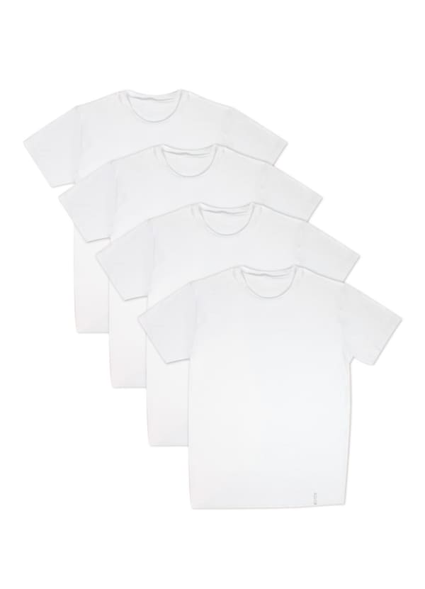 Men's Cotton Crewneck T-Shirts 4-Pack - null