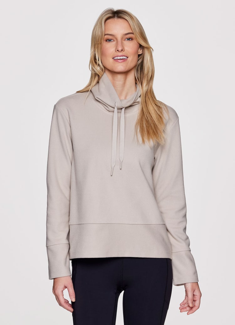 Faith Textured Fleece Cowl Neck Pullover RBX Active