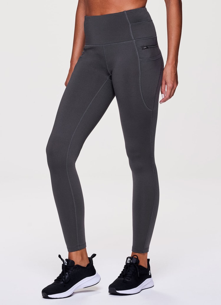 RBX Fleece-Lined Leggings for Women Yoga Pants with Pockets Gym