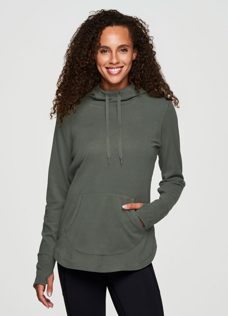 Oliver Plush Hoodie Tunic Sweatshirt - RBX Active