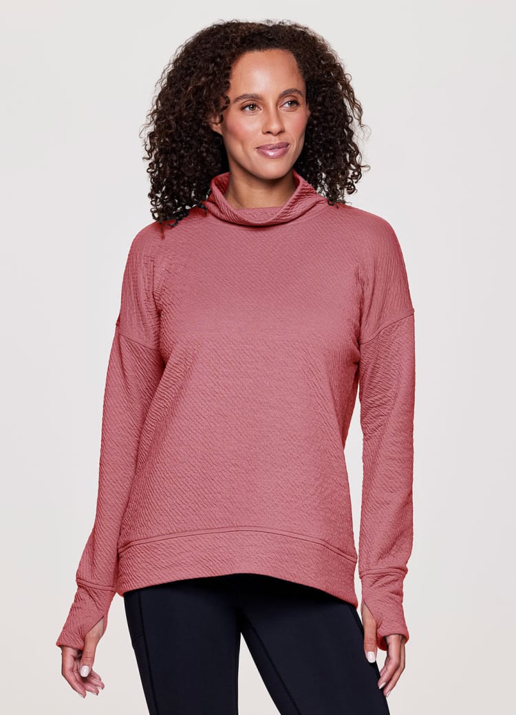 Overlook Jacquard Mock Neck Sweatshirt - RBX Active