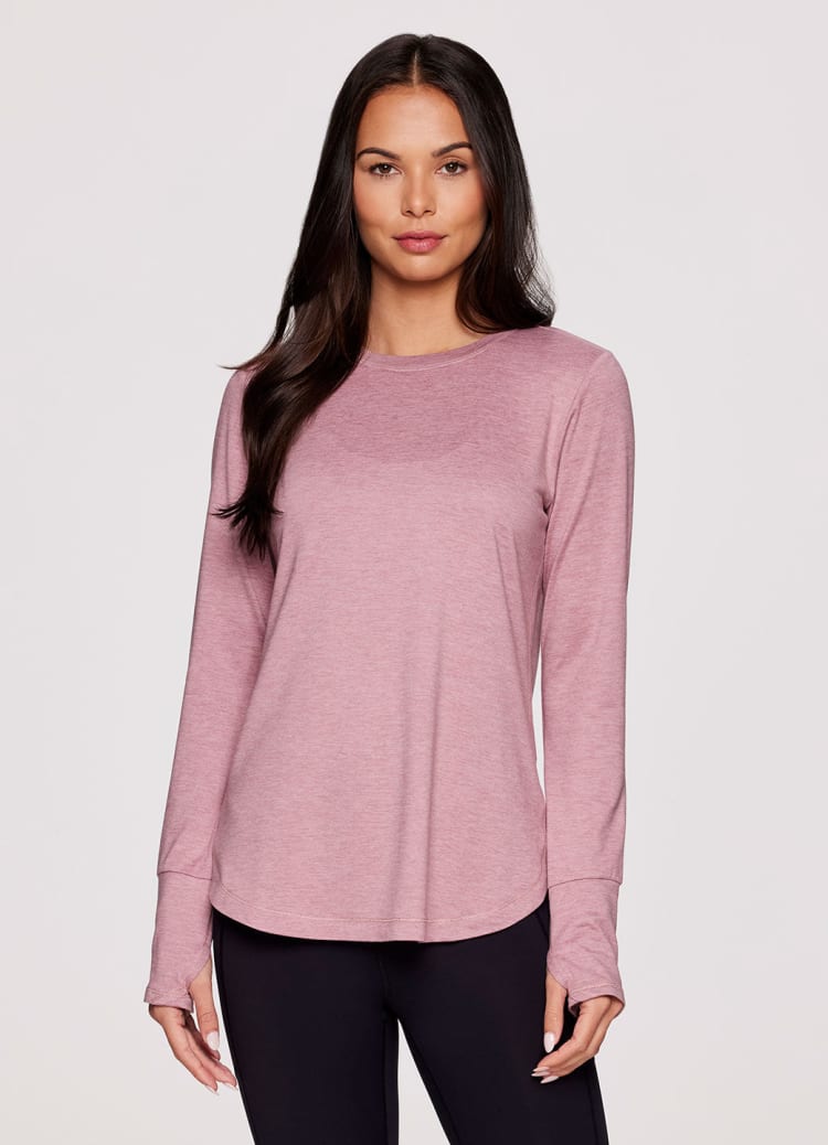 Long sleeve workout tunic on sale