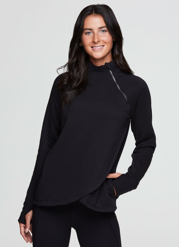Mock neck hotsell pullover sweatshirt