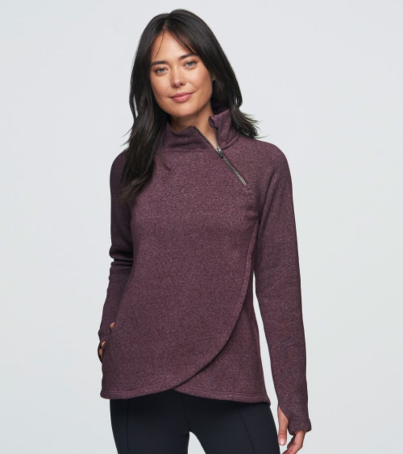 Prime Ready To Roll Fleece Zip Mock Neck Pullover