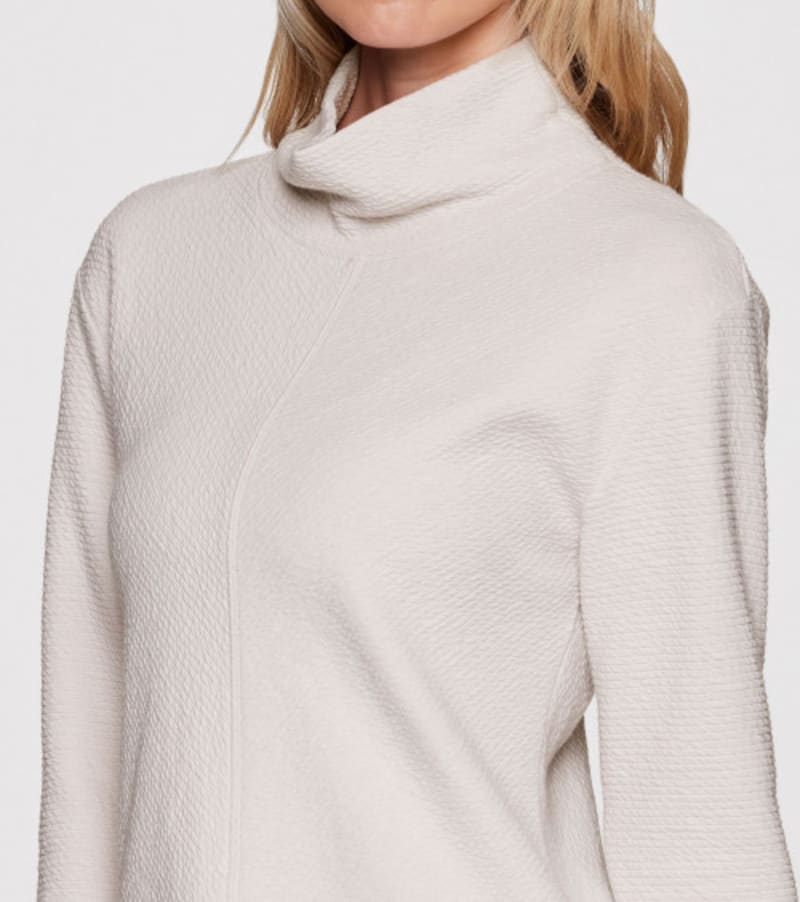 Studio Jacquard Mock Neck Pullover