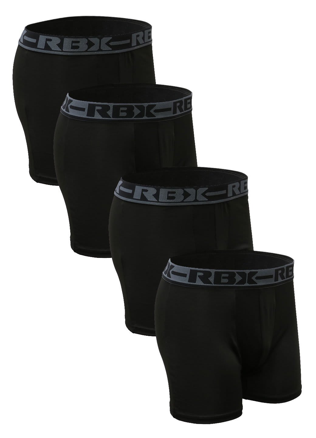 Men's Quick Dry Black Boxer Briefs 4-Pack – RBX Active