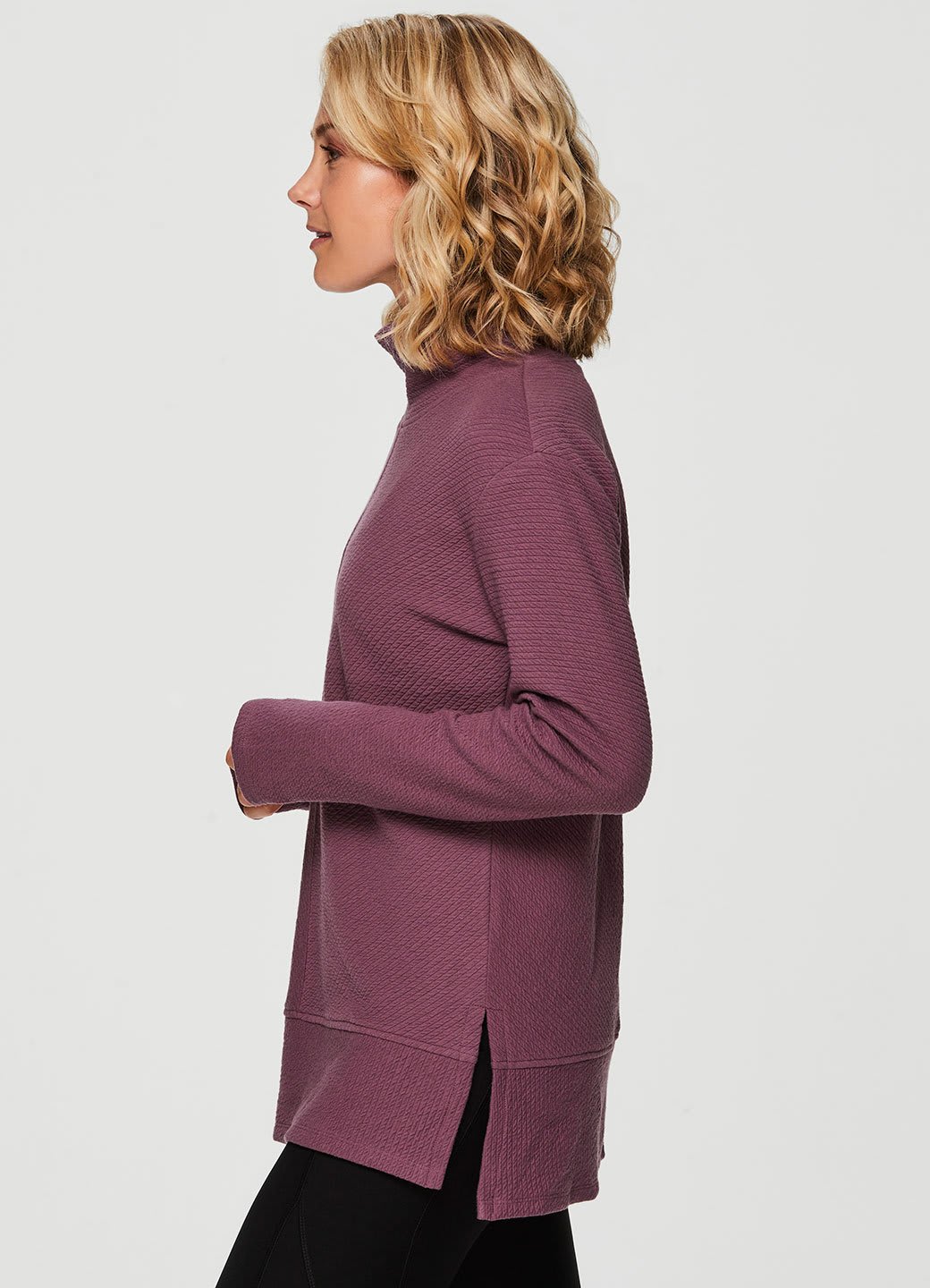 rbx studio namaste mock neck pullover