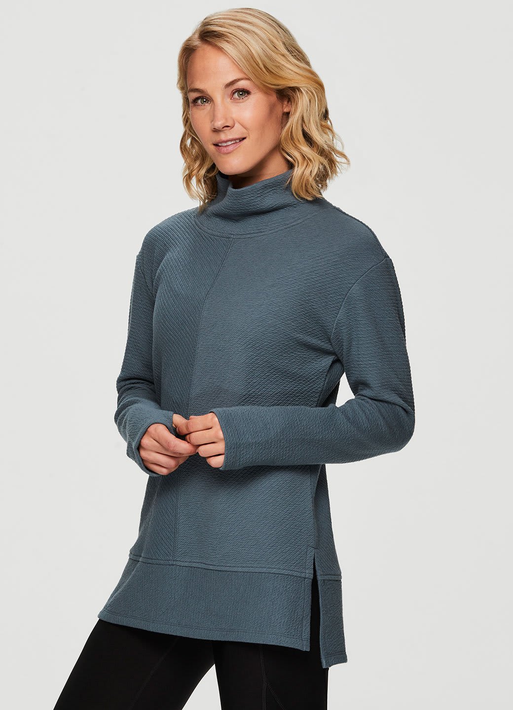 rbx studio namaste mock neck pullover